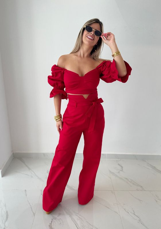 Cherrie Red Nostrum Exclusive Pant Set