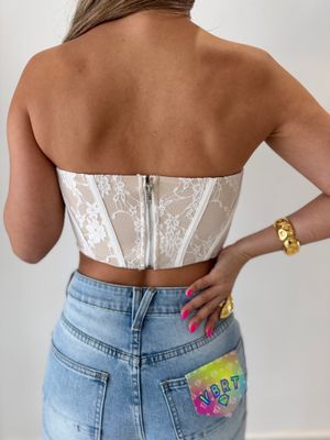 White Lace Bustier