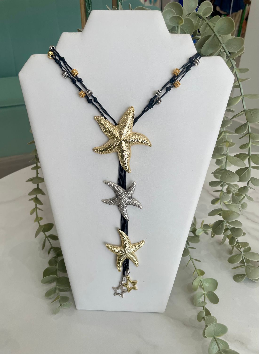 Gold &amp; Silver Starfish Necklace