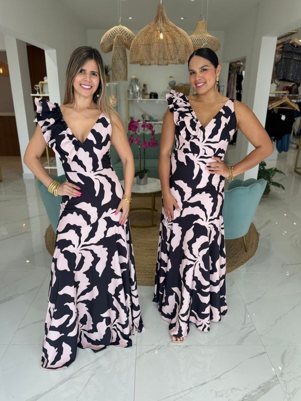 Sevilla Black and Cream Exclusive Collection Dress