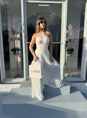 White Corset Palazzo Set