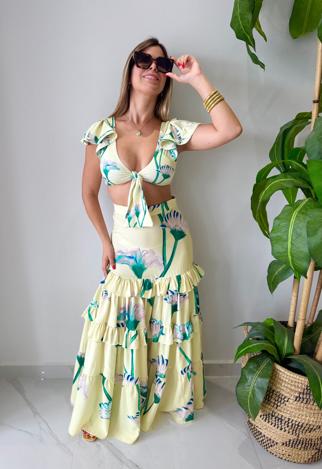 Butter Yellow Exclusive Designer Long Skirt