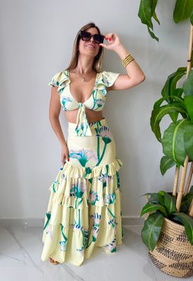 Butter Yellow Exclusive Designer Long Skirt