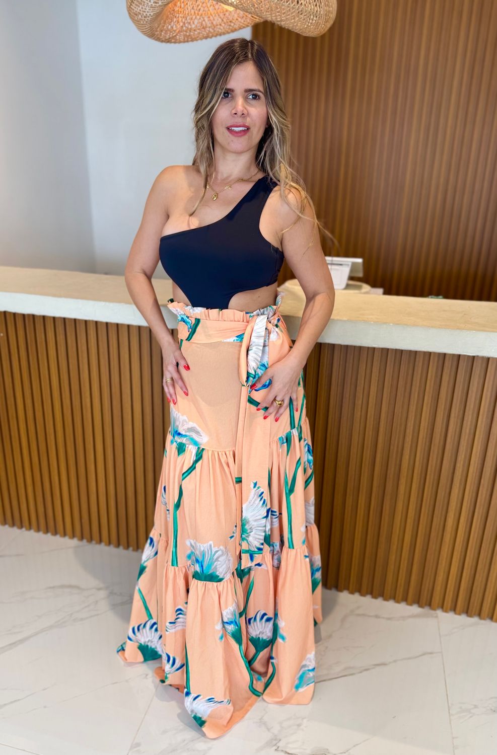 Apricot Exclusive Designer Long Skirt