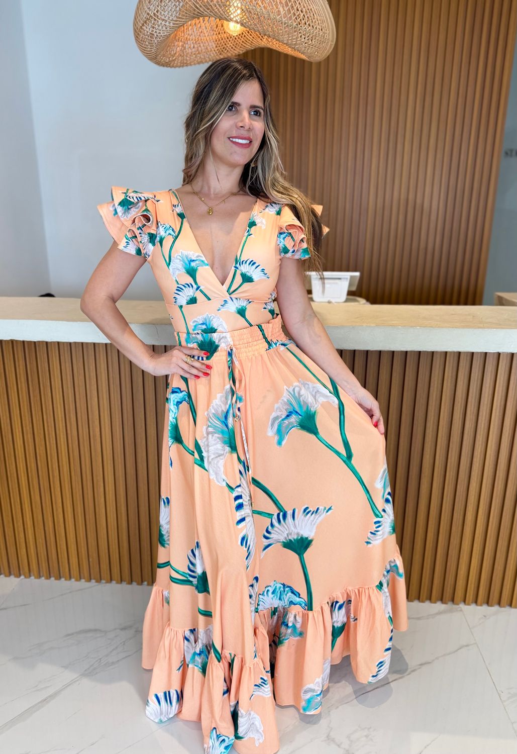 Apricot Exclusive Designer Long Skirt