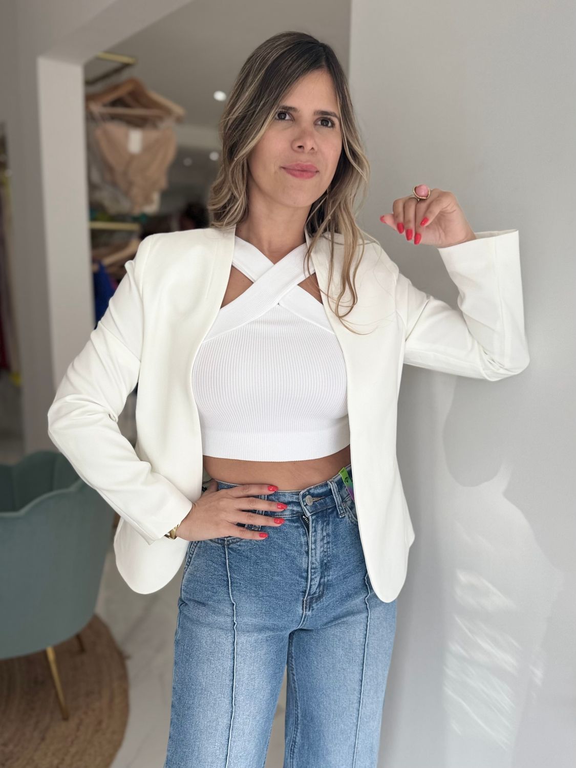 White Blazer