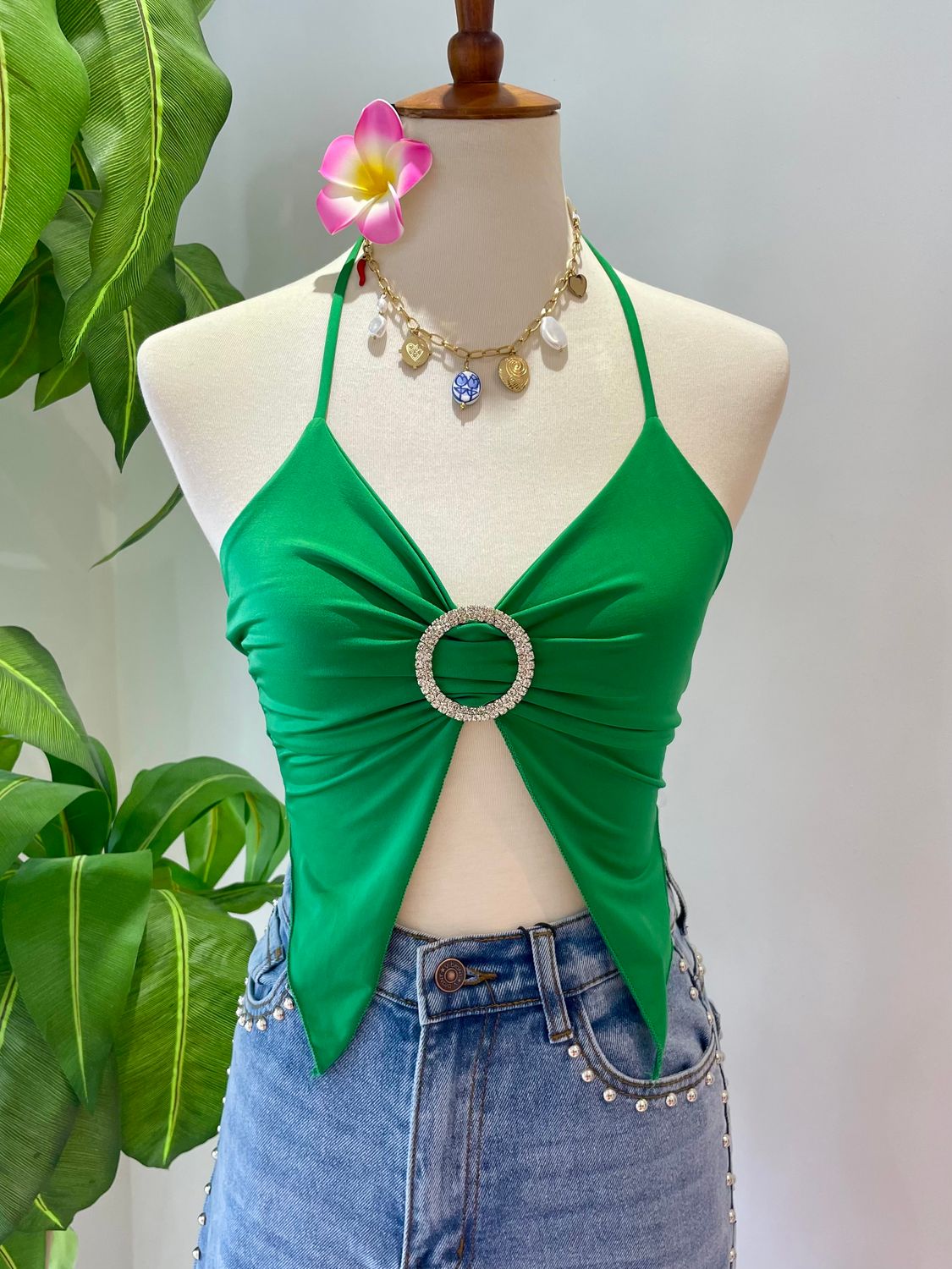 Green Sexy Top