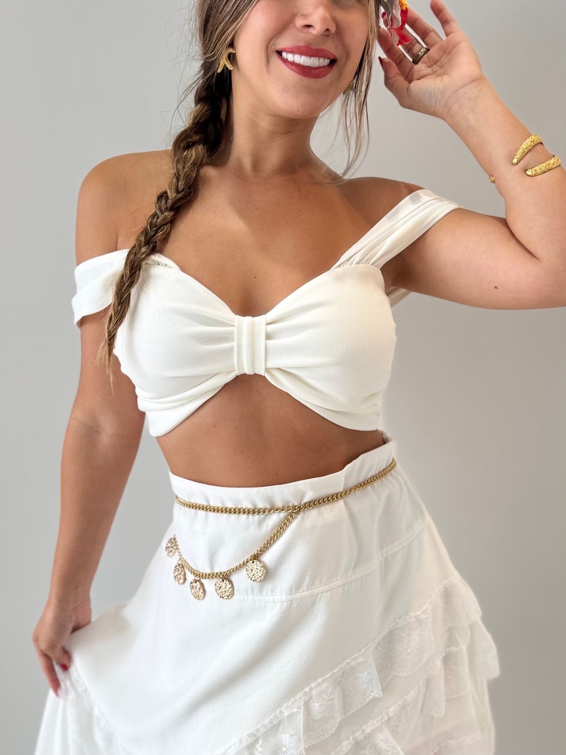 White Crop Top