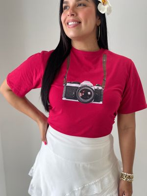 Red Camera T Shirt