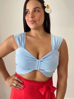 Light Blue Crop Top