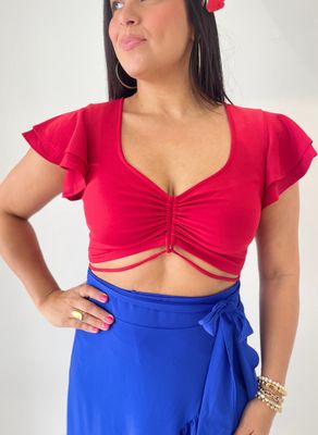 Red Crop Top