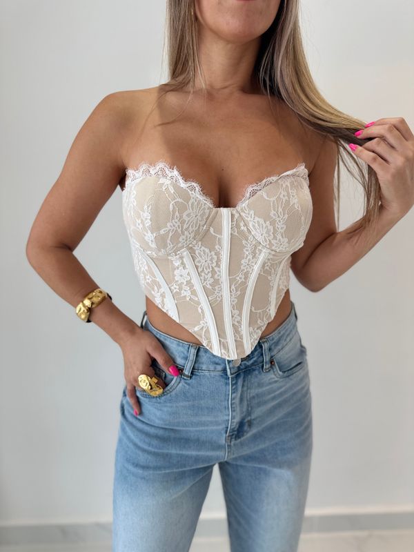 White Lace Bustier