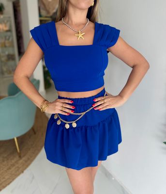 Royal Blue Bubble Skirt