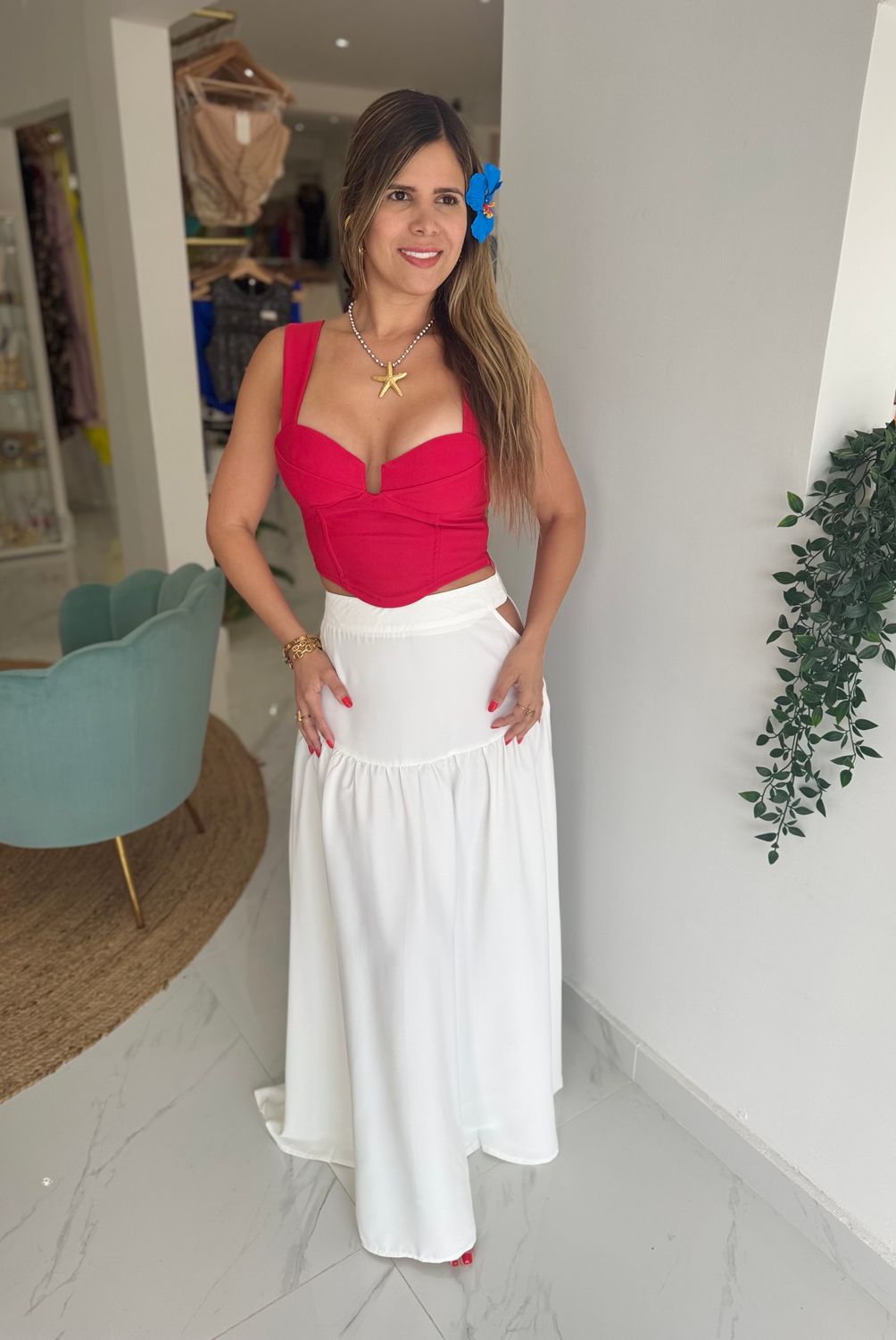 White Long Skirt