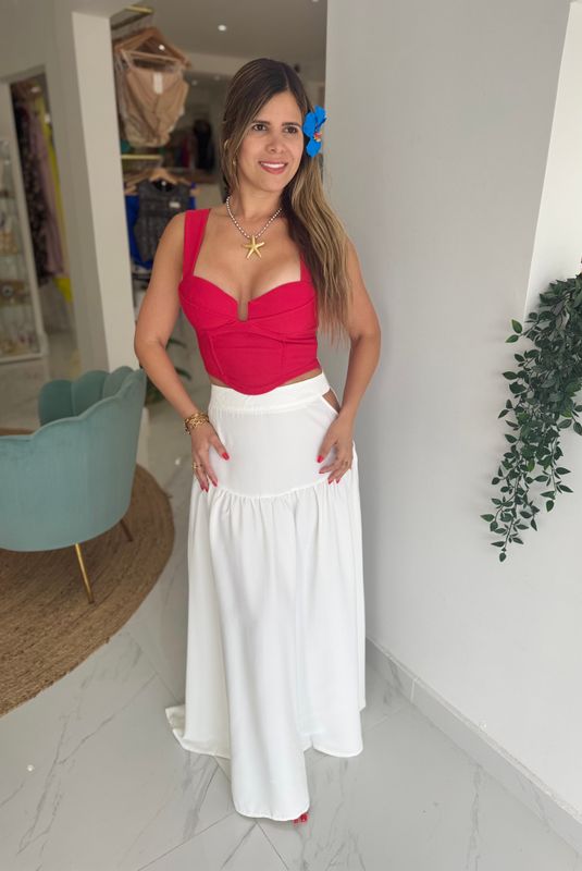 White Long Skirt