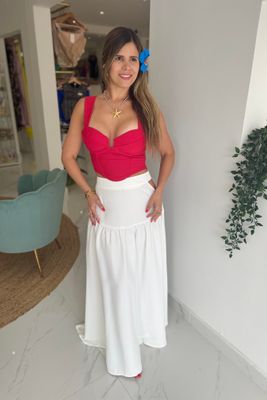 White Long Skirt