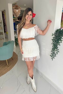 White Bangs Skirt