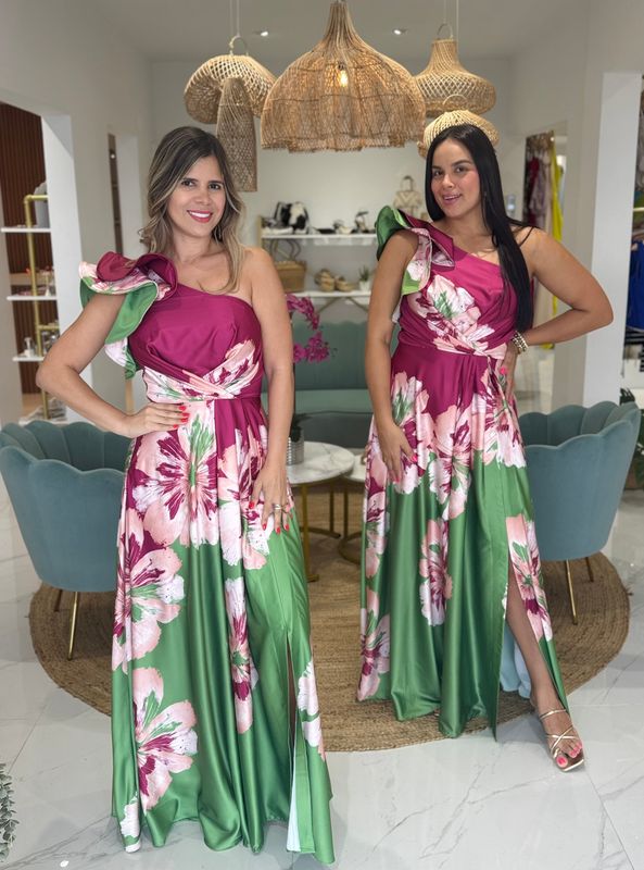 Venecia Floral One Shoulder Exclusive Collection Dress