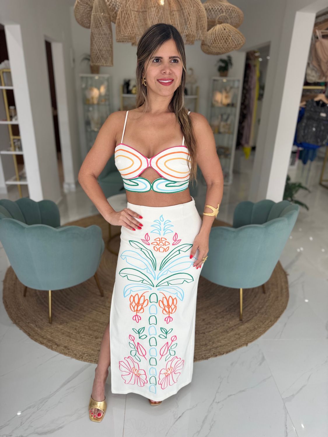 Cancún Colorful Skirt Set