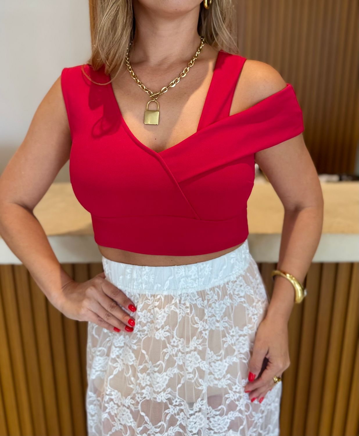 Red Crop Top