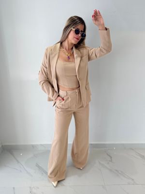 Camel 3 Pcs Blazer Set
