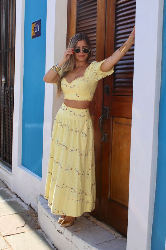 Yellow Pastel Broderie Exclusive Collection Set