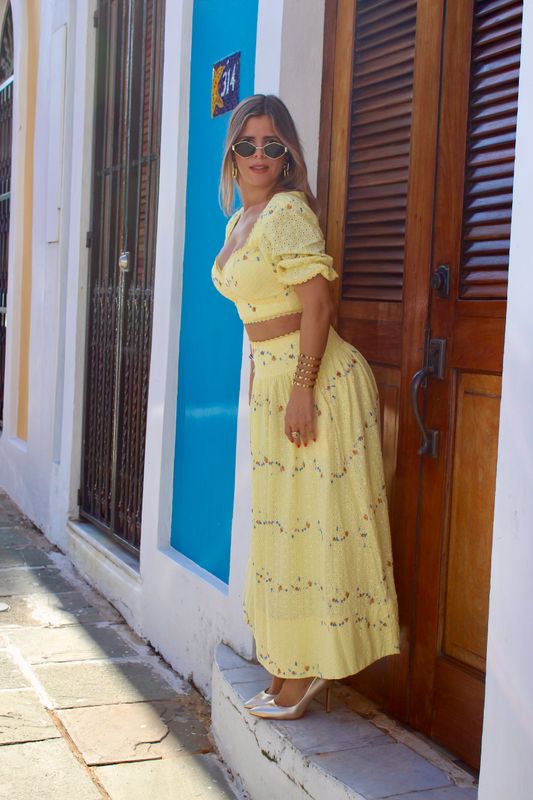 Yellow Pastel Broderie Exclusive Collection Set