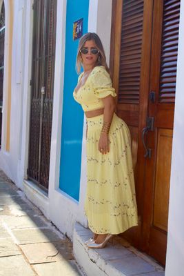 Yellow Pastel Broderie Exclusive Collection Set