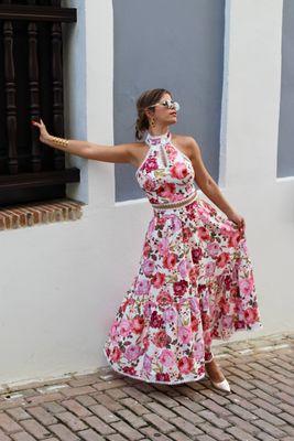 Flowers Premium Collection Skirt Set