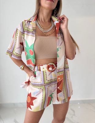 Autumn Linen Short Set