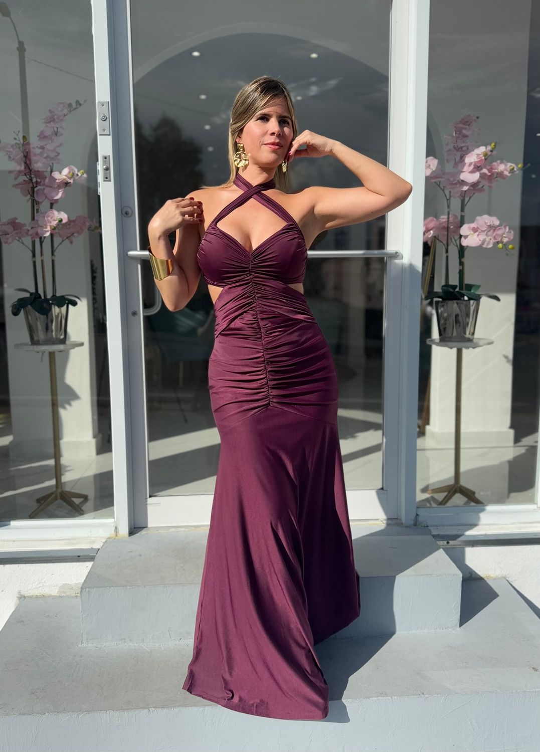 Wine Sexy Formal Dress