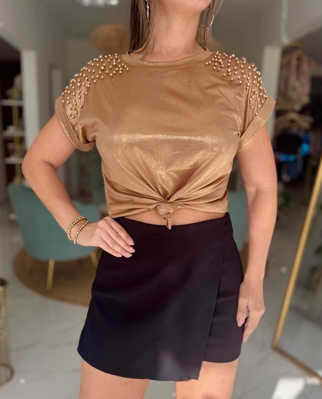 Metallic Bronze T Shirt