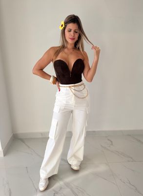 White Cargo Pants