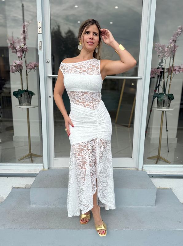 White Lace Chic Dress