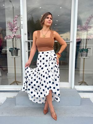 Polka Dots Wrap Around Skirt
