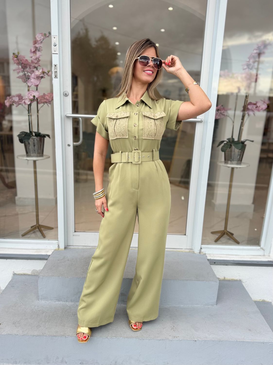Green Pastel Casual Jumpsuit