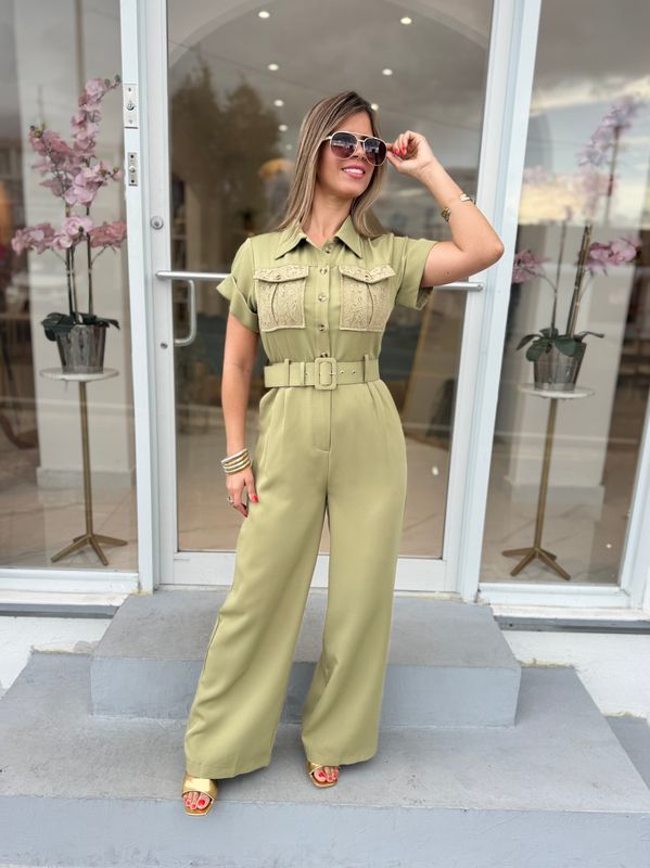 Green Pastel Casual Jumpsuit