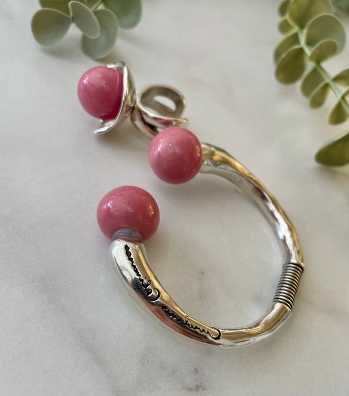 Pink &amp; Silver Bracelet Set