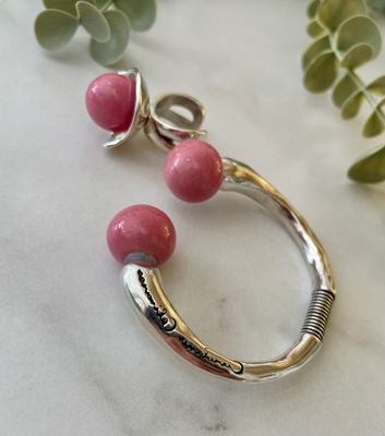 Pink &amp; Silver Bracelet Set