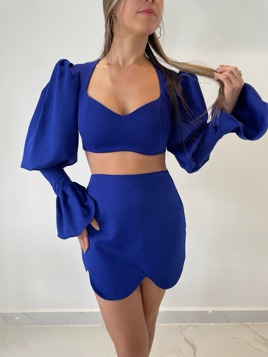 Blue Modern Nostrum Skirt Set