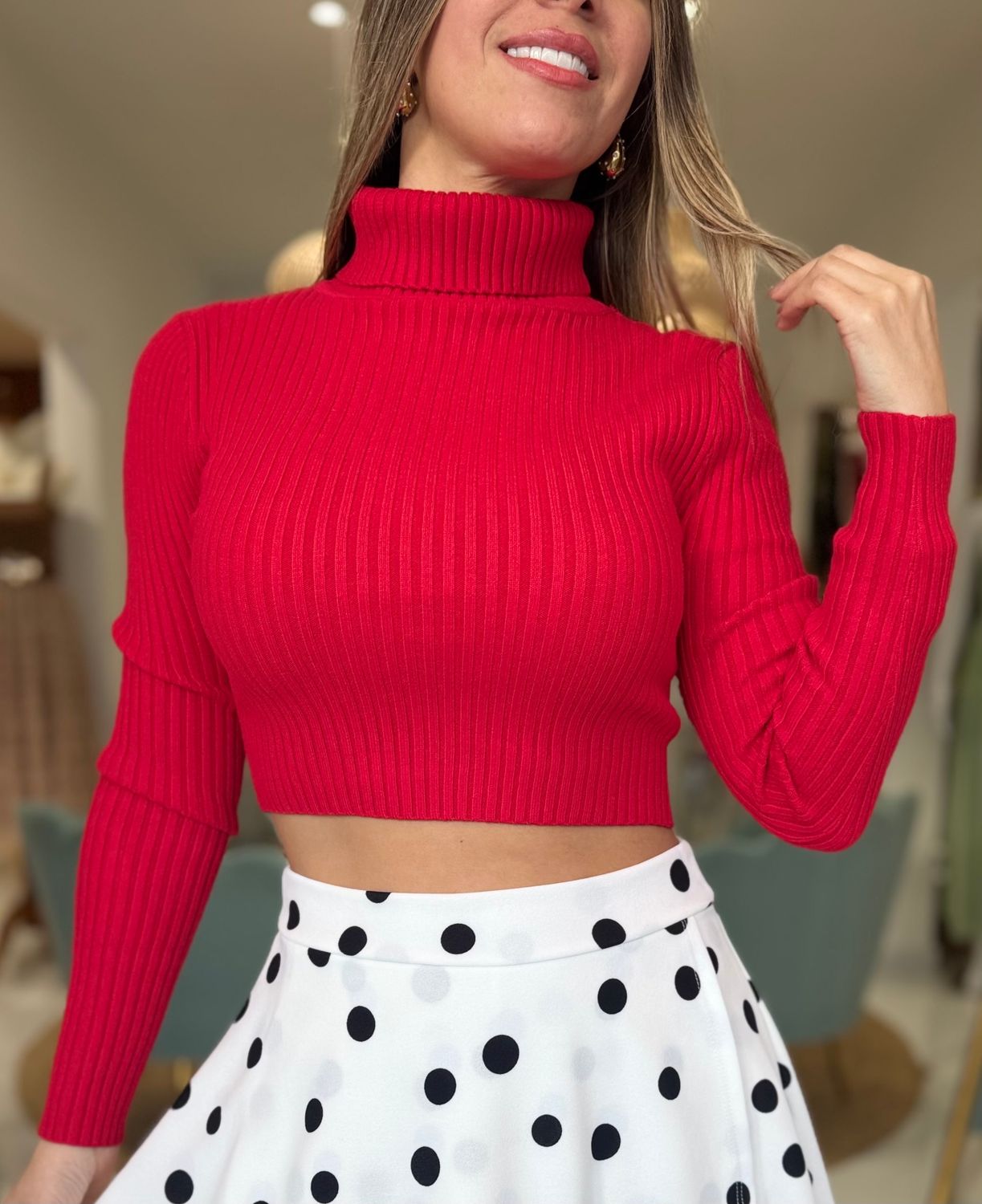 Red Turtle Neck Sweater