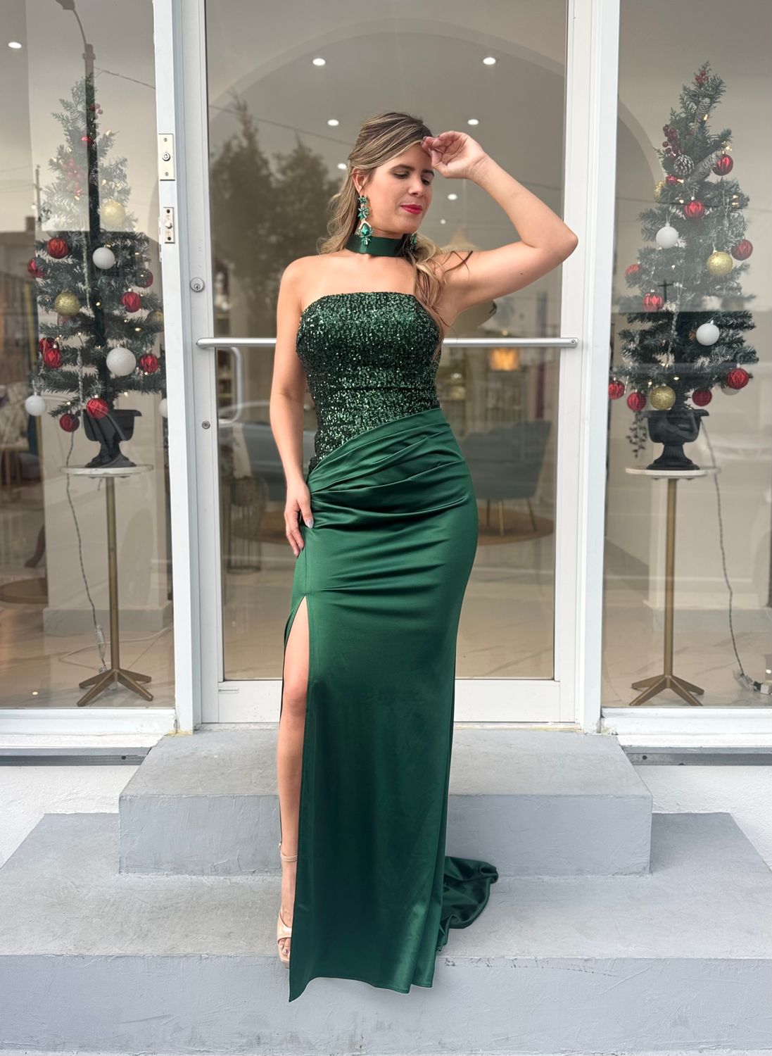 Hunter Green Formal Dress