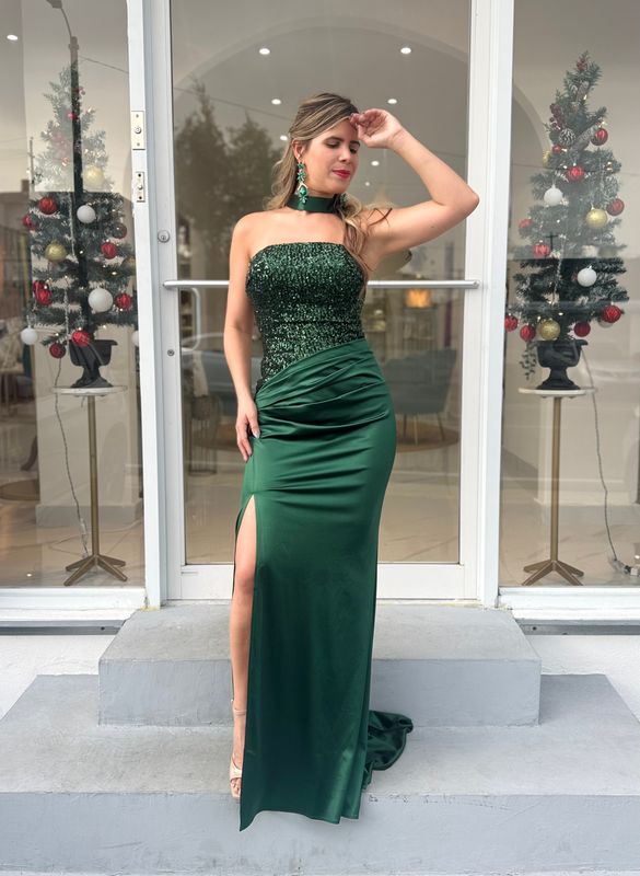 Hunter Green Formal Dress