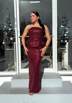 Shiny Burgundy Formal Set
