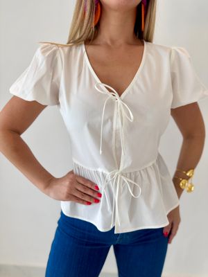 White Coquette Blouse
