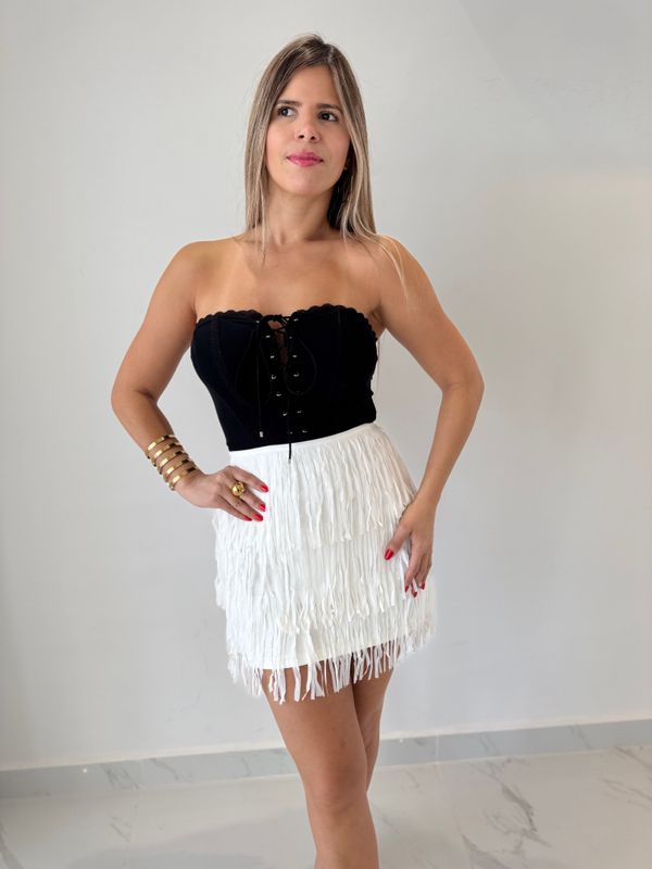 White Bangs Skirt