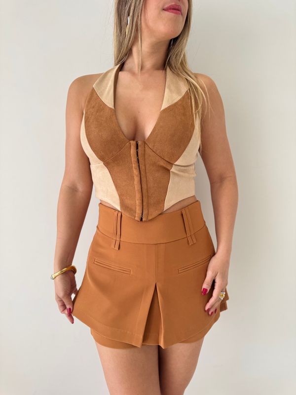 Two Tone Camel Bustier