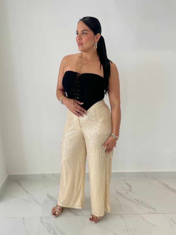 Golden Sequin Cargo