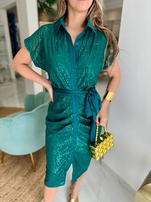 Green Emerald Cocktail Dress