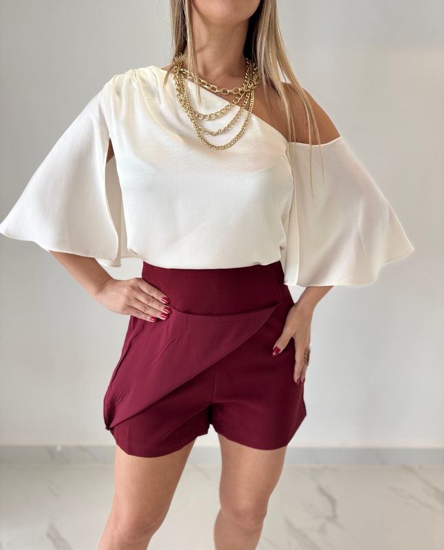 Burgundy Skort